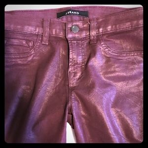 Pleather J Brand pants with zippers